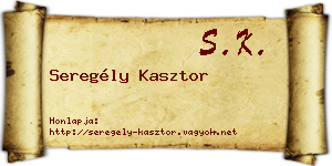 Seregély Kasztor névjegykártya
