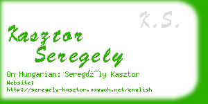 kasztor seregely business card